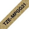 Cinta Laminada Mate TZeMPGG31 Neg/Oro Geometrico 12mm Brother