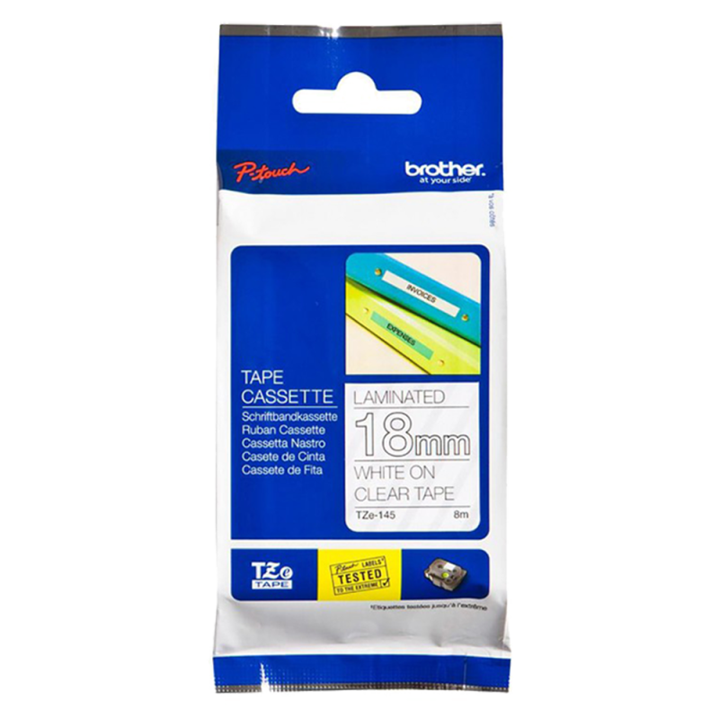 Cinta Laminada TZe145 Bla/Transp. 18mm Brother Cinta Laminada TZe145 Bla/Transp. 18mm Brother