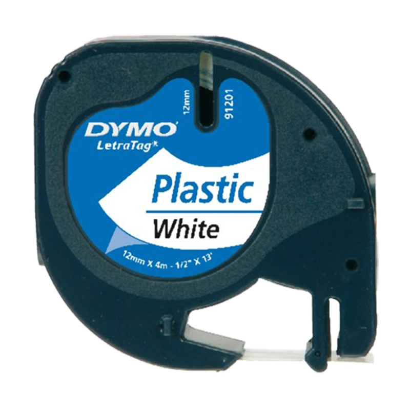 Cinta Plastica Letratag 91331 Neg/Blan. 12mm Dymo Cinta Plastica Letratag 91331 Neg/Blan. 12mm Dymo