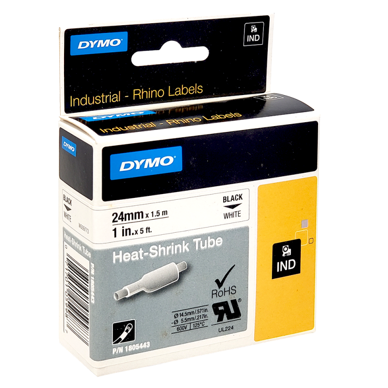 Cinta Termocontraible IND 1805443 Blanco 24mm Dymo Cinta Termocontraible IND 1805443 Blanco 24mm Dymo