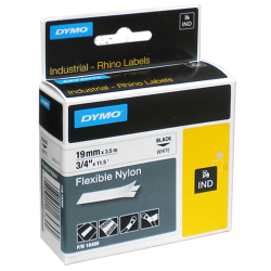 Cinta Nylon Flexible IND 18489 Neg/Blan. 19mm . Dymo