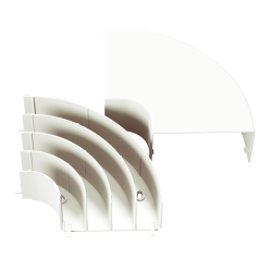 Curva Plana Unicanal C/Separador.Interno Marfil FDCP Hellermann Tyton