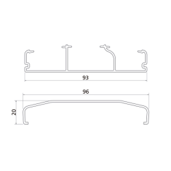 Tira Cablecanal Megacanal MC 95x22, 95x22mm x2Mt Hellermann Tyton