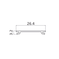 Tira Tapa Parcial Megacanal MCVTC x2Mt Hellermann Tyton