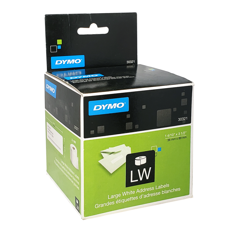 Rollo etiquetas de Direcciones Grandes 30321 Bla 89mm x 36mm Dymo Rollo etiquetas de Direcciones Grandes 30321 Bla 89mm x 36mm Dymo