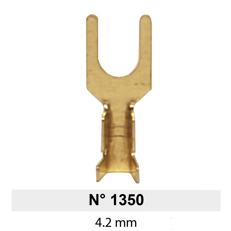 Terminal de Laton Horquilla 4,2mm Nº 1350 LCT Terminal de Laton Horquilla 4,2mm Nº 1350 LCT