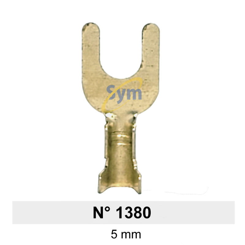 Terminal de Laton Horquilla 5mm Nº 1380 LCT Terminal de Laton Horquilla 5mm Nº 1380 LCT
