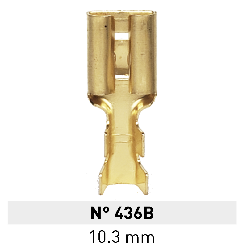 Terminal de Laton Pala Hembra 10,3mm Nº 436B LCT Terminal de Laton Pala Hembra 10,3mm Nº 436B LCT