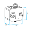 Morceto aislado para derivacion bimetalica PKD-14 LCT