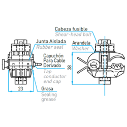 Morceto aislado estanco para derivación bimetalica en acomeditda PKD-14AC LCT