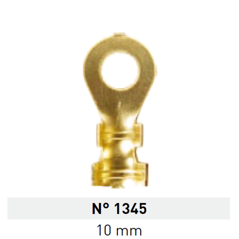 Terminal de Laton Ojal 10mm Nº 1345 LCT Terminal de Laton Ojal 10mm Nº 1345 LCT