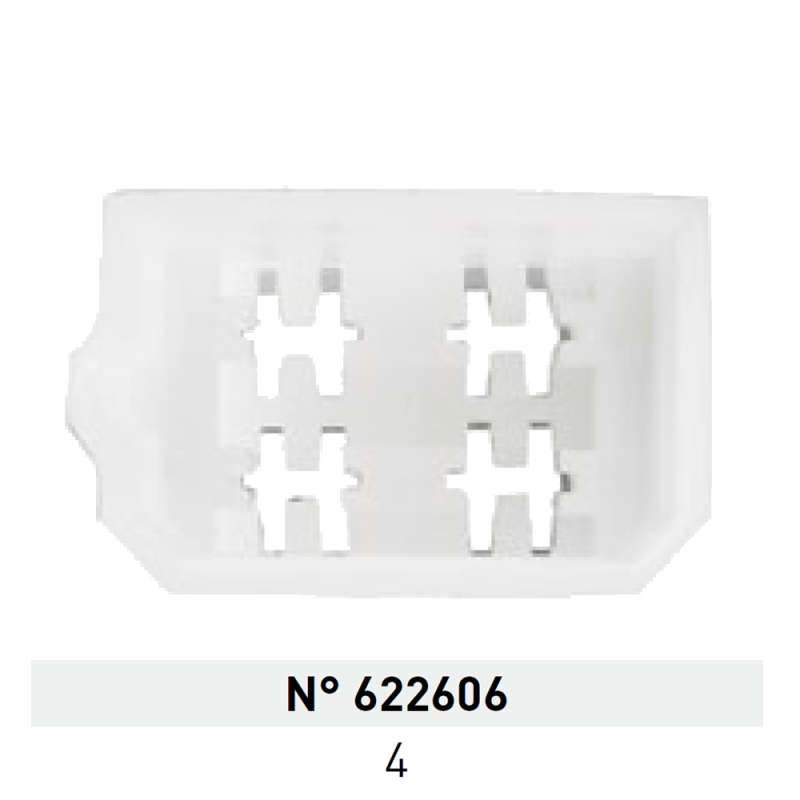 Aislacion para Terminal de Laton Pala M. c/Traba Nº 622606.4V LCT Aislacion para Terminal de Laton Pala M. c/Traba Nº 622606.4V LCT