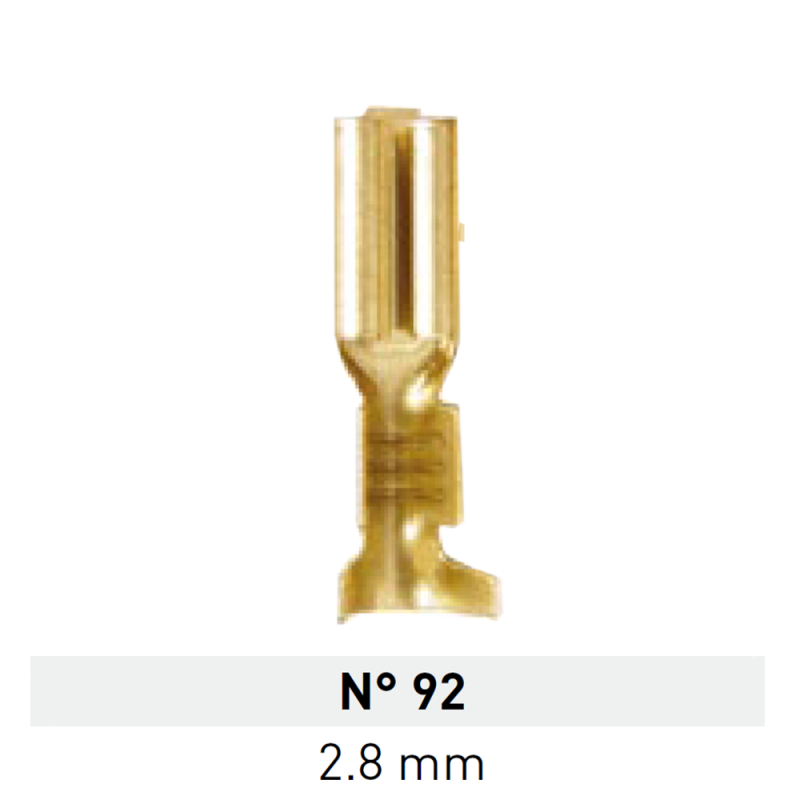 Terminal de Laton Pala Hembra 2,8mm Nº 92 LCT Terminal de Laton Pala Hembra 2,8mm Nº 92 LCT