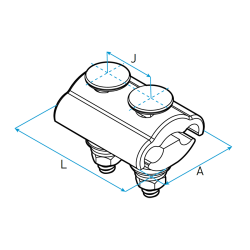 Grampa paralela de Aluminio 1 Bulon GPA-0 LCT