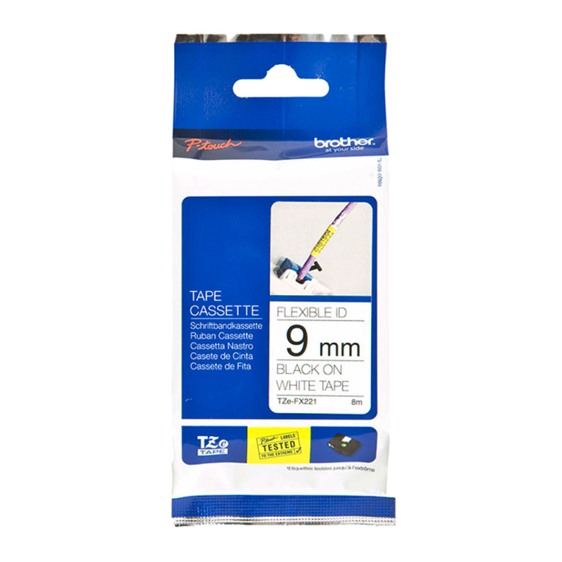 Cinta Laminada Flexible TZeFX221 Neg/Bla. 9mm Brother Cinta Laminada Flexible TZeFX221 Neg/Bla. 9mm Brother