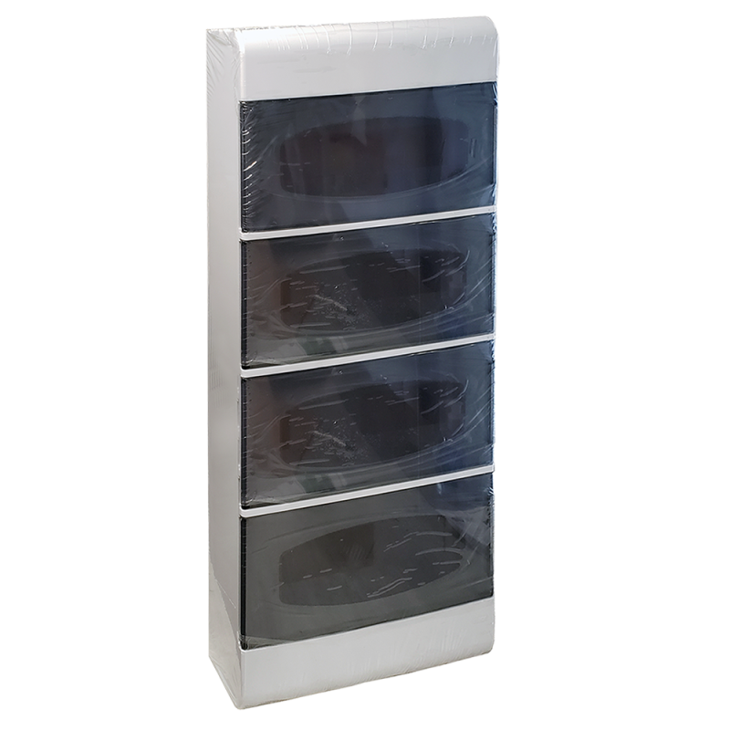 Tablero DIN para Sobreponer Plast Pta Transp, 48P, 4F SSB48TC Steck Tablero DIN para Sobreponer Plast Pta Transp, 48P, 4F SSB48TC Steck