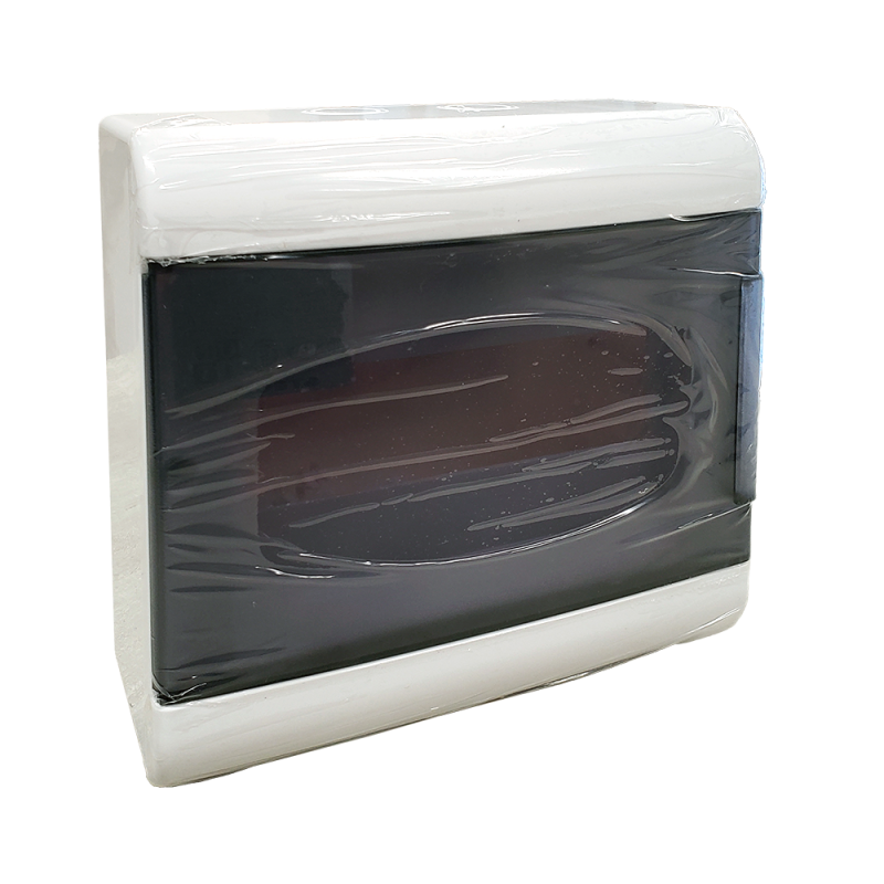 Tablero DIN para Sobreponer Plast Pta Transp, 8P SSB8TC Steck Tablero DIN para Sobreponer Plast Pta Transp, 8P SSB8TC Steck