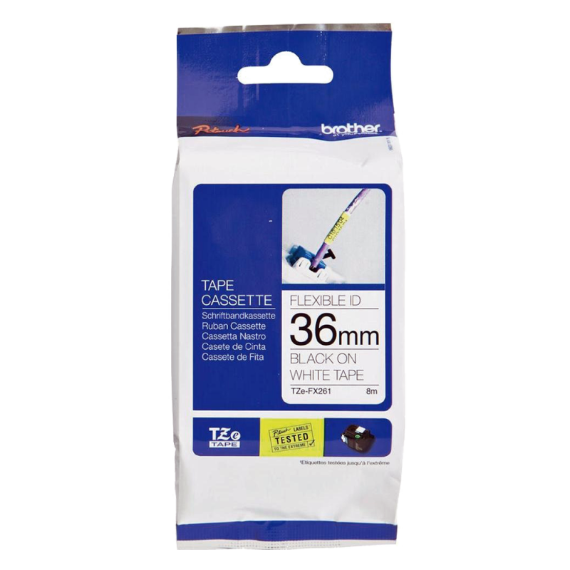Cinta Laminada Flexible TZeFX261 Neg/Bla. 36mm Brother Cinta Laminada Flexible TZeFX261 Neg/Bla. 36mm Brother