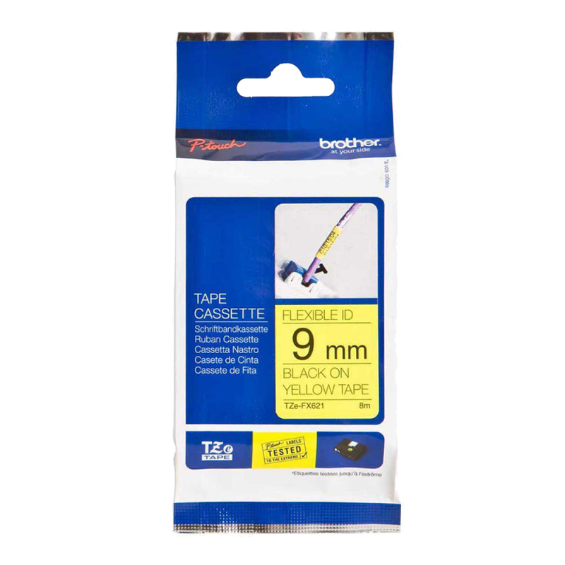 Cinta Laminada Flexible TZeFX621 Neg/Ama. 9mm Brother Cinta Laminada Flexible TZeFX621 Neg/Ama. 9mm Brother
