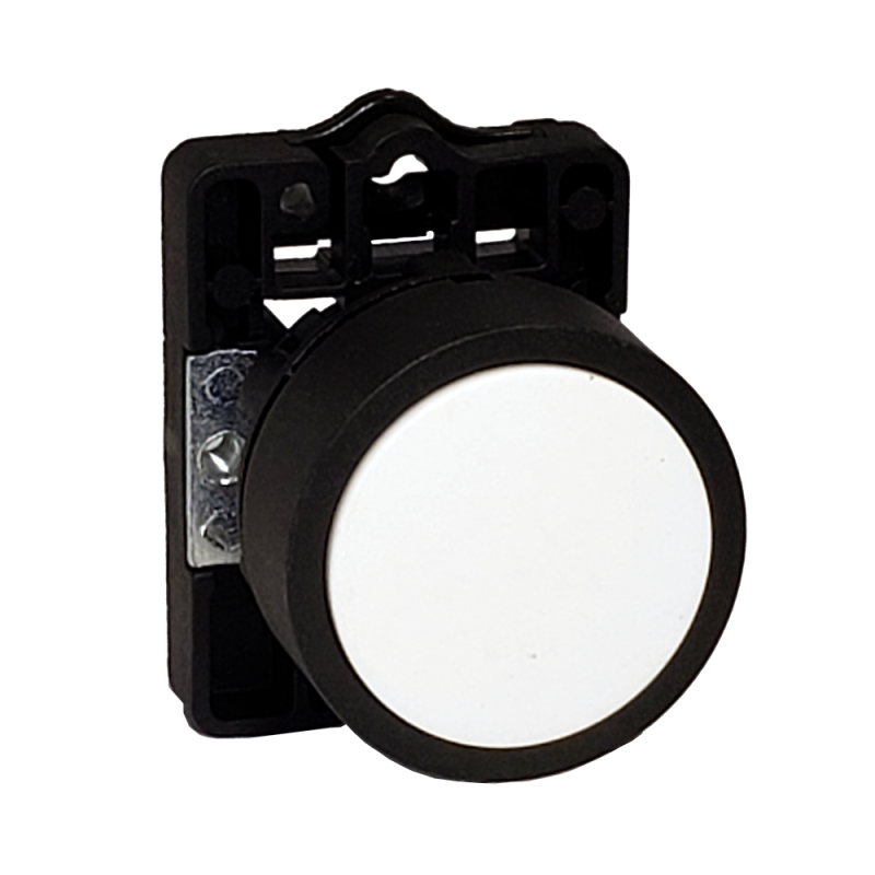 Pulsador Plast. Ø22 Rasante, IP40, s/Cont, Blanco SLPRN5 Steck Pulsador Plast. Ø22 Rasante, IP40, s/Cont, Blanco SLPRN5 Steck