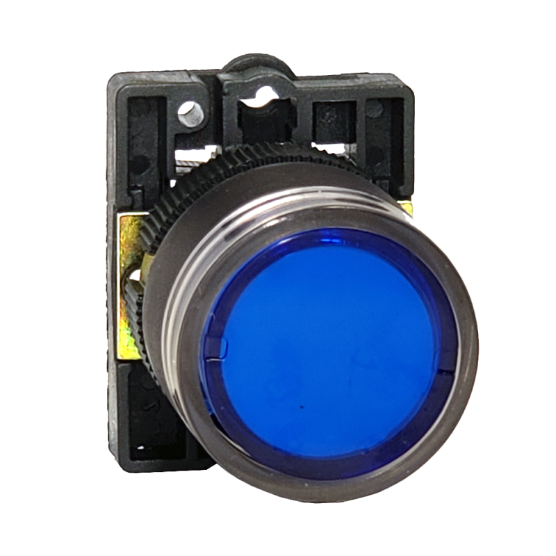 Pulsador Plast. Luminoso Ø22 Rasante, IP40, s/Cont, Azul SLPRL4 Steck Pulsador Plast. Luminoso Ø22 Rasante, IP40, s/Cont, Azul SLPRL4 Steck