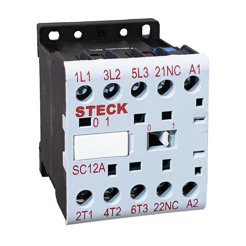 Mini Contactor Tripolar 12A 1NC, 24Vca SC12A01B30 Steck Mini Contactor Tripolar 12A 1NC, 24Vca SC12A01B30 Steck