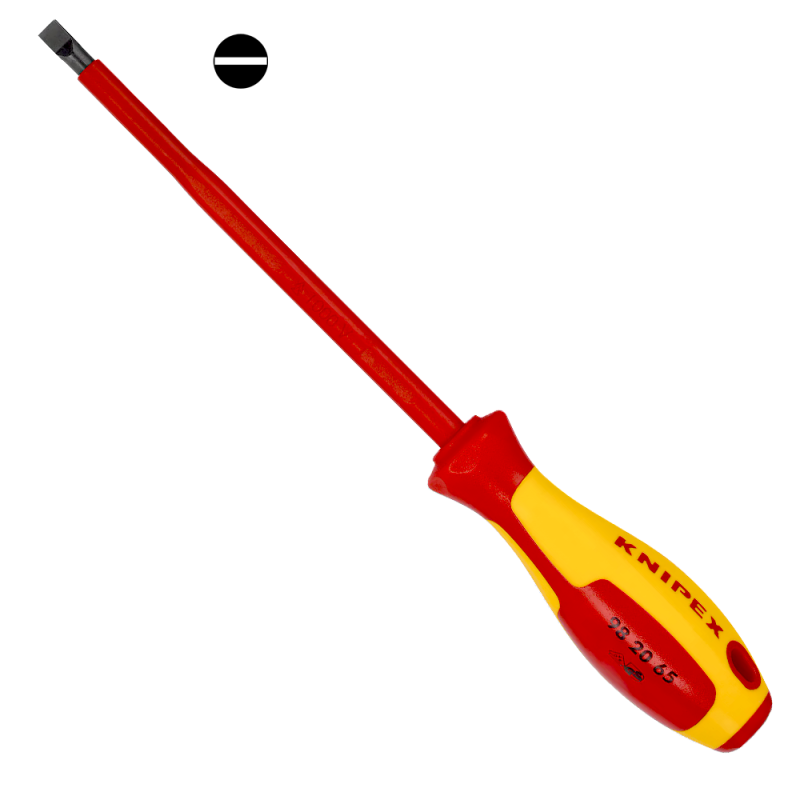Destornillador Aislado 98 20 65 1000V Plano 6,5x150mm Knipex Destornillador Aislado 98 20 65 1000V Plano 6,5x150mm Knipex