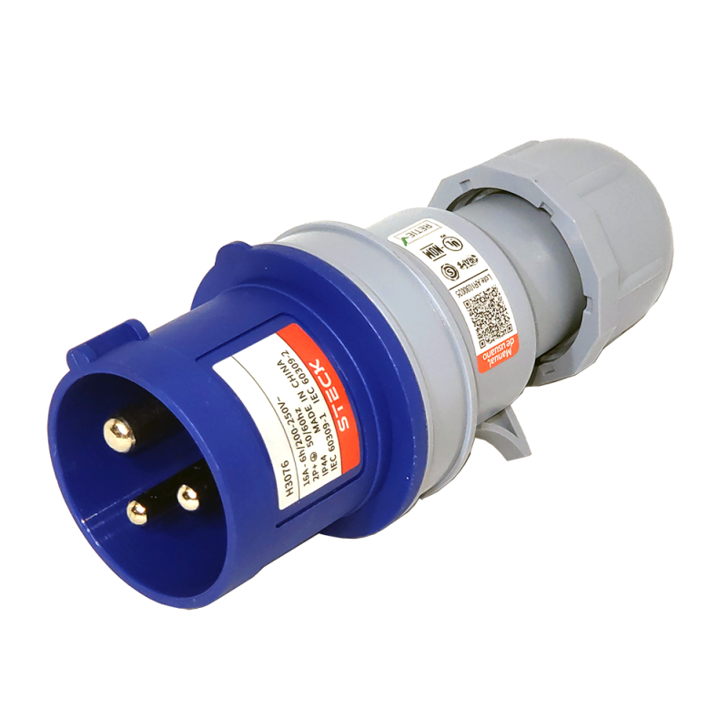Ficha Movil, 2P+T 16A IP44 6H 200/250Vca Az h-3076 Steck Ficha Movil, 2P+T 16A IP44 6H 200/250Vca Az h-3076 Steck