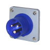 Ficha Fija de Empotrar Triton 2P+T 32A 200/250Vca 6H Ip44 Az H-3236 Steck