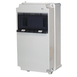 Caja de Distribucion Din Kickbox Plast. Pta Transp, 8P SKB8G Steck