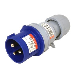 Ficha movil Triton, 2P+T 32A 200/250VCA 6h IP44 AZ H-3276 Steck