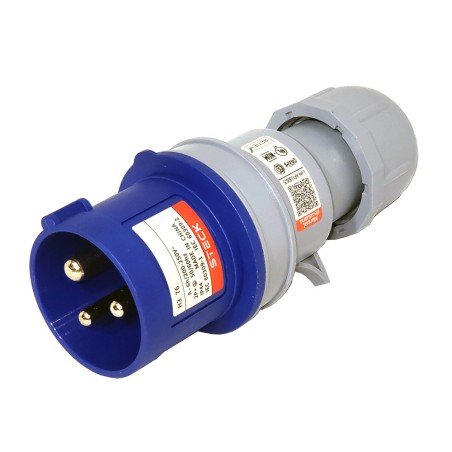 Ficha movil Triton, 2P+T 32A 200/250VCA 6h IP44 AZ H-3276 Steck