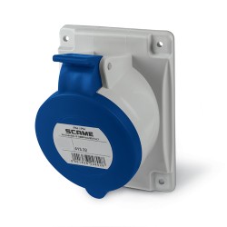 Toma de Empotrar Optima 2P+T 32A 200/250Vca 6H Ip44 Az 413.3263 Scame