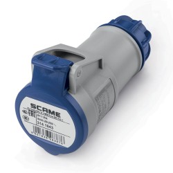 Toma de Acople Xenia 2P+T 16A 220/250Vca 6H IP44 Az 314.1643 Scame