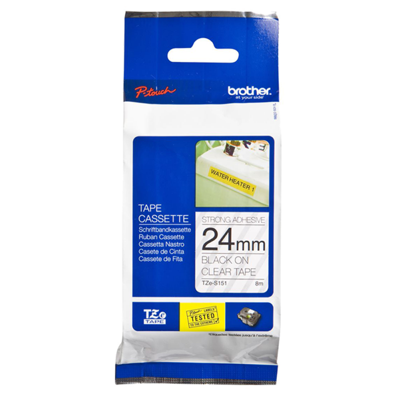 Cinta Laminada Adhesivo Extra TZeS151 Neg/Transp. 24mm Brother Cinta Laminada Adhesivo Extra TZeS151 Neg/Transp. 24mm Brother