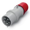 Ficha Movil Optima,  3P+N+T 16A 346/415Vca 6H IP44 Rj 213.1637 Scame