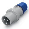 Ficha Movil Optima, 2P+T 32A 200/250Vca 6H IP44 Az 213.3233 Scame