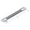 Conector c/Malla Flexible de Cu, 6mm², 150mm  FL-1 LCT