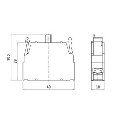 Modulo Contacto NC p/Botonera PL004001 Giovenzana