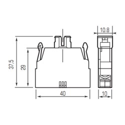 Modulo Portalampara Ba9S p/Botonera PL004007 Giovenzana