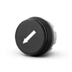 Cabezal Pulsador Flecha Inclin. Bla/Neg p/Botonera PL/PLB PL005027 Giovenzana