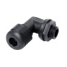 Prensacable a 90° de Nylon C/Tca, 1/2" Bsc (R.E.) Negro 2PE19TN Pampaco