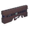 Repartidor Unipolar Din, 9 Cont. Marron 4R9mm Pampaco