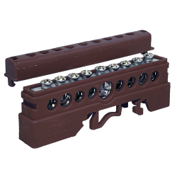 Repartidor Unipolar Din, 9 Cont. Marron 4R9mm Pampaco