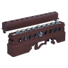 Repartidor Unipolar Din, 9 Cont. Marron 4R9mm Pampaco