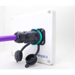 Empalme Enchufable Qdock, Kit M-H Square 4P 18A 500V Ip68 QSK4 Pampaco
