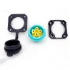 Empalme Enchufable Qdock, Kit M-H Square 4P 18A 500V Ip68 QSK4 Pampaco