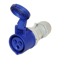 Toma de Acople Triton 2P+T 16A 220/250V~ 6H Ip44 Az H-3056 Steck