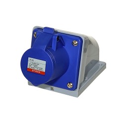 Toma de Sobreponer Triton 2P+T 32A 220/250V~ 6H Ip44 Az H-3206 Steck