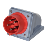 Ficha Fija de Sobreponer Triton 3P+N+T 16A 380/415Vca 6H Ip44 Rj H-5016 Steck